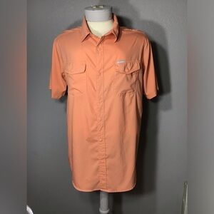 COLUMBIA PFG OMNI-WICK MEN’S T-SHIRT SHORT SLEEVE Sz XL ORANGE VENTED FISHING.